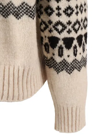 Weekend Max Mara Wool And Alpaca Jacquard Sweater In Multi