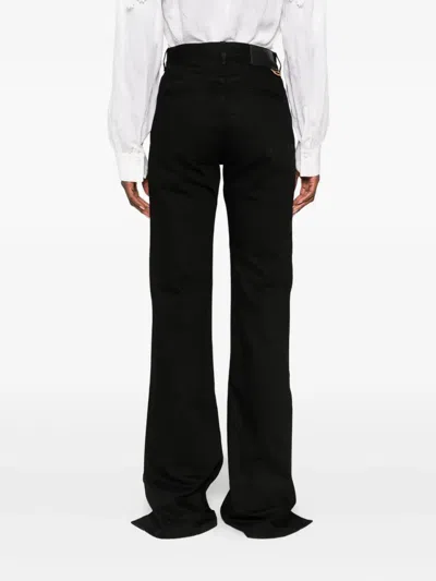 Chloé Black Slim Jeans With Charm Zip In Black