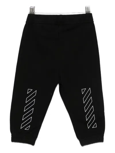 Off-white Baby Boys Bookish Diagonal Joggers In Black