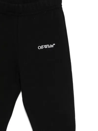 Off-white Baby Boys Bookish Diagonal Joggers In Black