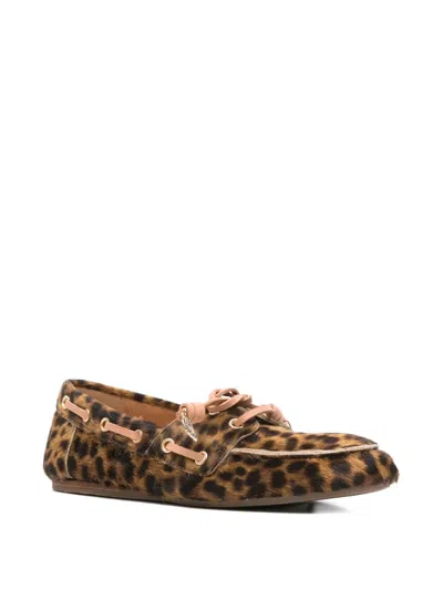 Ancient Greek Sandals Pliaria Leopard-print Boat Shoes In Animal Print