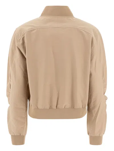 Theloom Zip-front Bomber Jacket In Brown