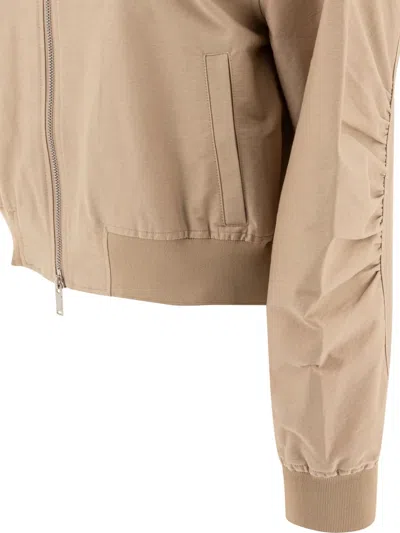 Theloom Zip-front Bomber Jacket In Brown