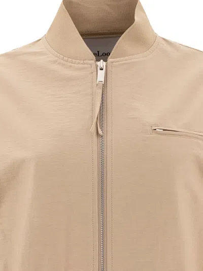 Theloom Zip-front Bomber Jacket In Brown