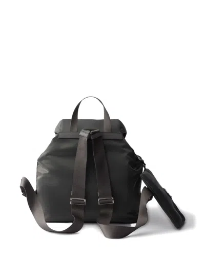 Prada Flap-closure Front-pockets Backpack In Gray