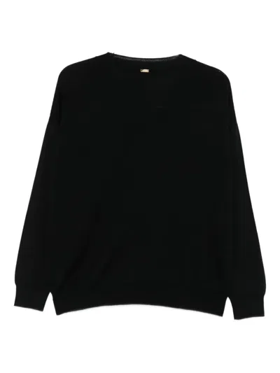 Herno V-neck Sweater In Black