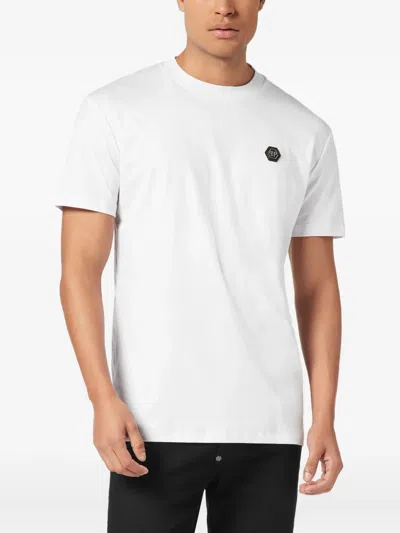 Philipp Plein Lightweight Short Sleeve Crew Neck T-shirt In White