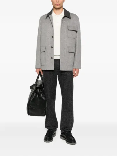 Lardini Ribbed-knit Polo Shirt In White