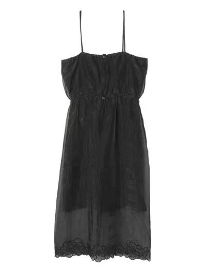 Cecilie Bahnsen Barr Liquid Myrtia Midi Dress In Black