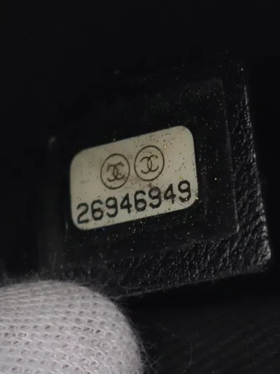 Pre-owned Chanel 2018-2019 Stitched Goatskin Casual Trip North South Camera Case Crossbody Bag In Black