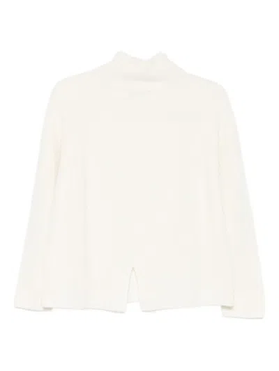 Bruno Manetti High-neck Sweater In Neutral