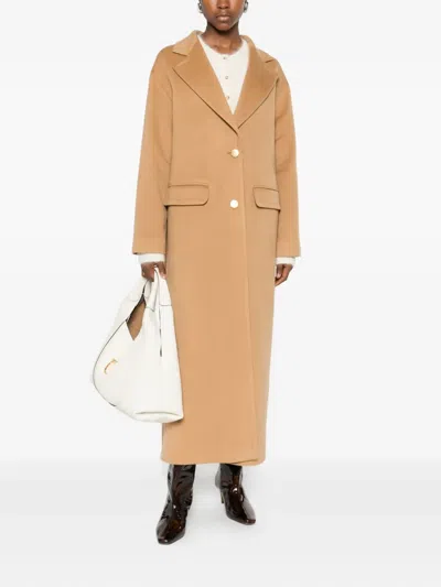 Tagliatore Flap-pocket Button-fastening Coat In Brown