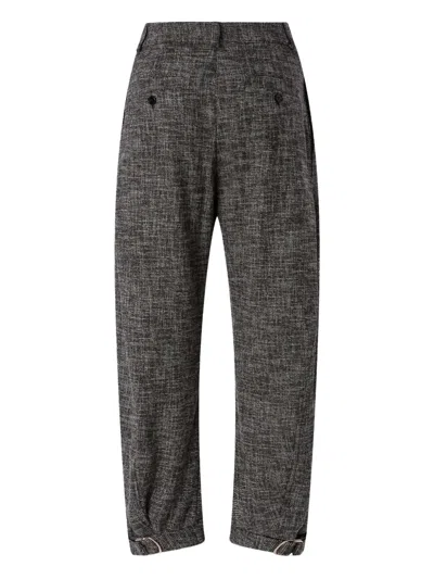 Pinko Passiflora Pantalone Trousers In Gray