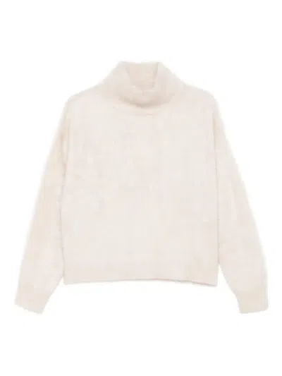 Iris Von Arnim Brushed-effect Roll-neck Jumper In Neutral