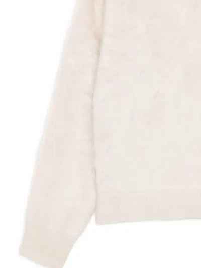 Iris Von Arnim Brushed-effect Roll-neck Jumper In Neutral