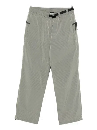 Goldwin Belted Ripstop Track Pants In Green