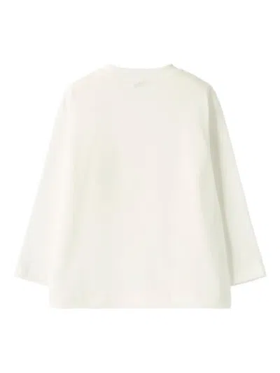 Il Gufo Graphic Long-sleeve Top In White