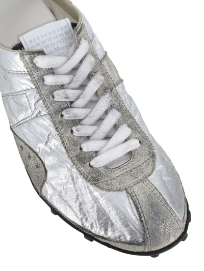 Maison Margiela Sprinters Nylon And Leather Low-top Sneakers In Multi