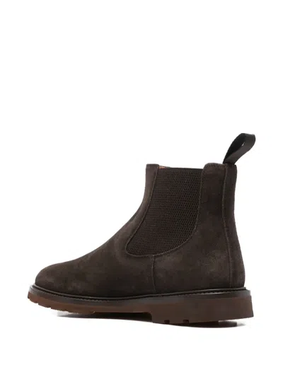 Henderson Baracco Elasticated-panel Boots In Brown