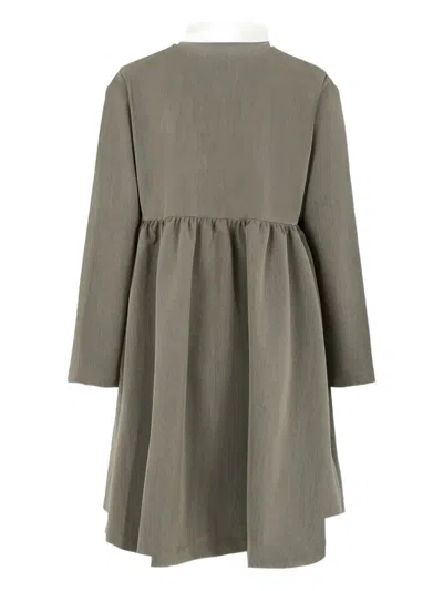 翻领长袖连衣裙