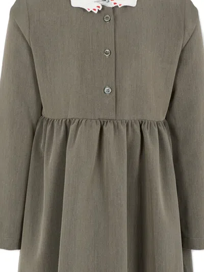 翻领长袖连衣裙