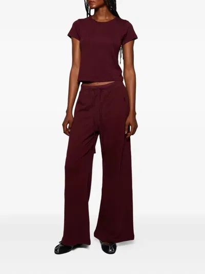 Éterne Cotton Track Pants In Red