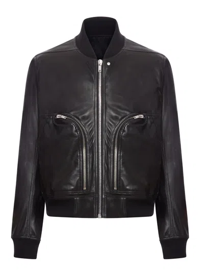 Rick Owens Bauhaus Flicht Jacket In Black