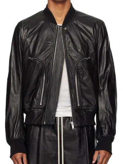Rick Owens Bauhaus Flicht Jacket In Black