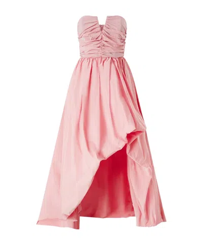 Pinko Long, Elegant Taffeta Dress In Pink