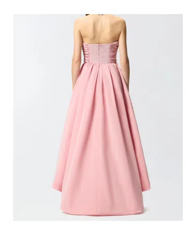 Pinko Long, Elegant Taffeta Dress In Pink
