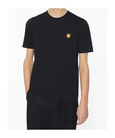 Maison Kitsuné Maison Kitsune Fox Head T Shirt In Black
