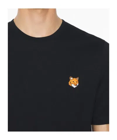Maison Kitsuné Maison Kitsune Fox Head T Shirt In Black