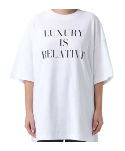 Moschino Graphic Print Relaxed Fit Short Sleeve Top In White