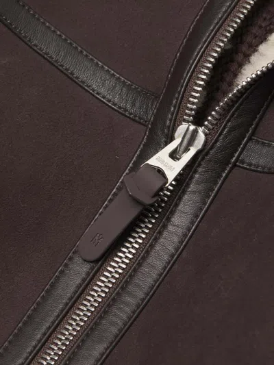 Mackage Jonathan Suede Full Zip Jacket In Brown