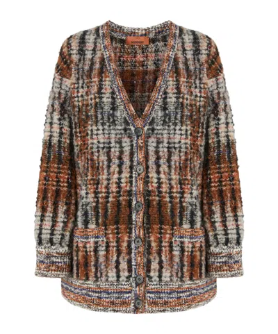 Missoni Cardigan With Check Pattern In Multi