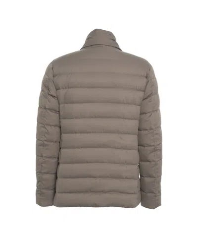 Herno Sophisticated Gray Quilted Down Jacket In Gray