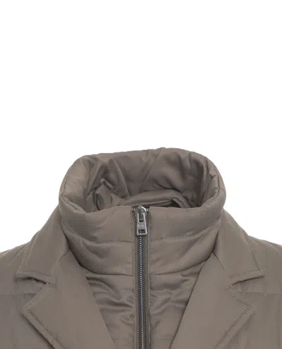 Herno Sophisticated Gray Quilted Down Jacket In Gray