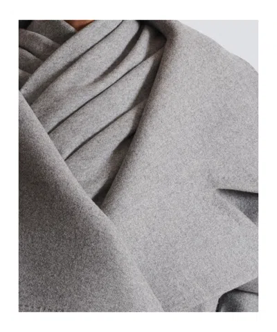 Balmain Oversized Wool Caban Featuring Pockets In Gray