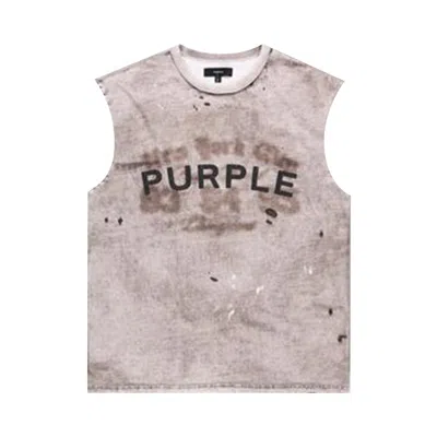 Pre-owned Purple Brand Textured Sleeveless T-shirt 'brown' | Men's Size Xl