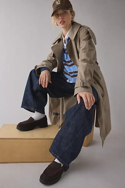 Steve Madden Langsten Platform Penny Loafer In Brown