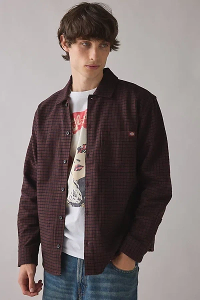 Dickies Hendersonville Long Sleeve Shirt In Andorra, Men's At Urban Outfitters In Brown