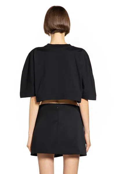 Givenchy Short Sleeve Cropped T-shirt With 3d Print In Black