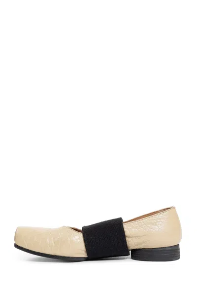 Uma Wang Ballet Flats With Elastic Band In Neutral