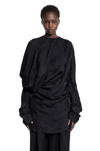 Uma Wang Trek Jacquard Top In Black