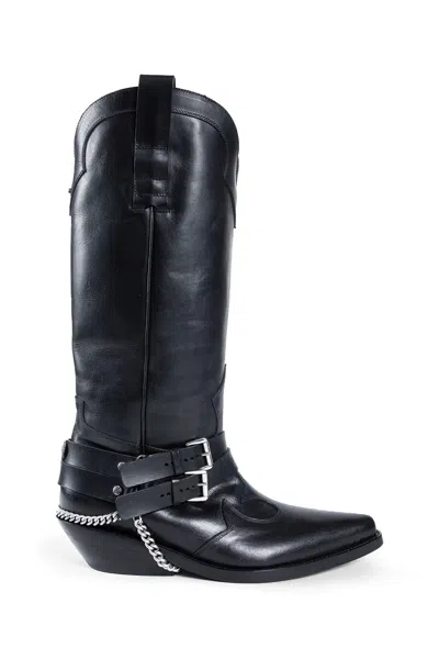 Ann Demeulemeester Finnbo Santiago Boots With Belts In Black