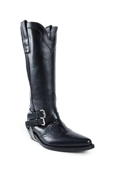 Ann Demeulemeester Finnbo Santiago Boots With Belts In Black