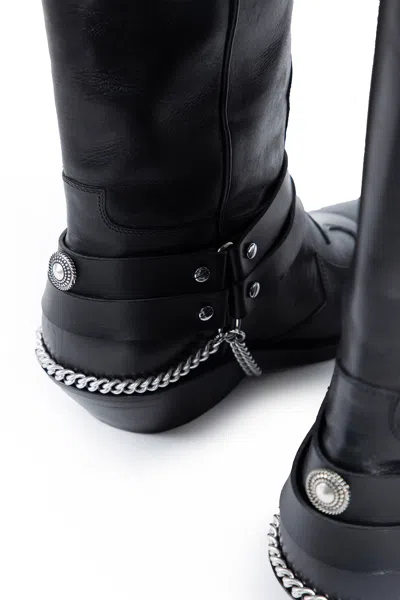 Ann Demeulemeester Finnbo Santiago Boots With Belts In Black