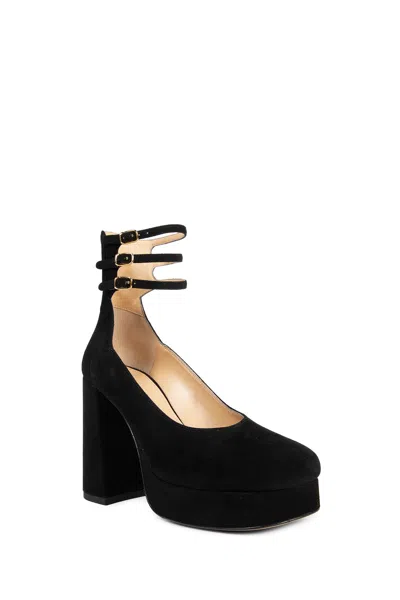 Chloé Loti Suede Platform Block-heel Pumps In Black