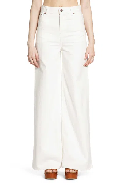 Chloé High-rise White Denim Wide-leg Palazzo Pants