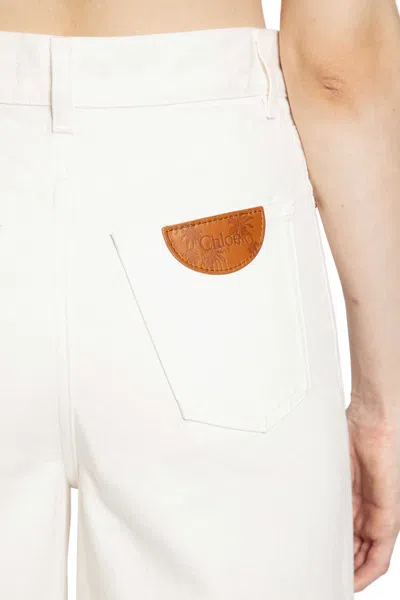 Chloé High-rise White Denim Wide-leg Palazzo Pants